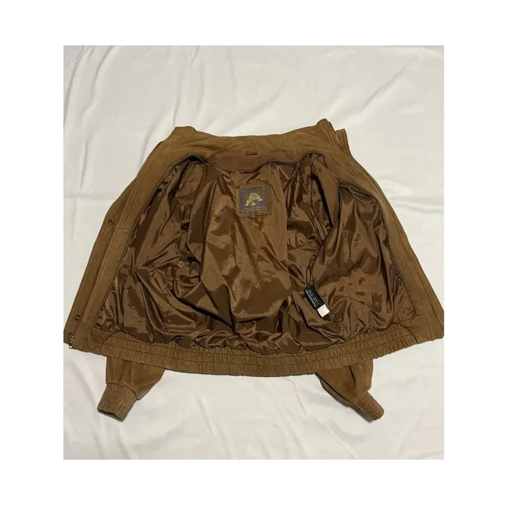 Wilson's Leather Adventure Bound Vintage 80s Bomber Jacket XS Brown Suede EUC - Picture 4 of 14